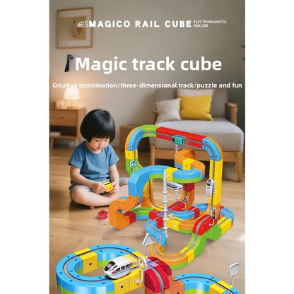 2025 Hot Toys Magic Track Cube Girls Puzzle Playhouse Toy Gifts High Speed Rail