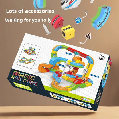 2025 Hot Toys Magic Track Cube Girls Puzzle Playhouse Toy Gifts High Speed Rail
