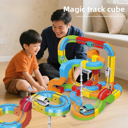 2025 Hot Toys Magic Track Cube Girls Puzzle Playhouse Toy Gifts High Speed Rail